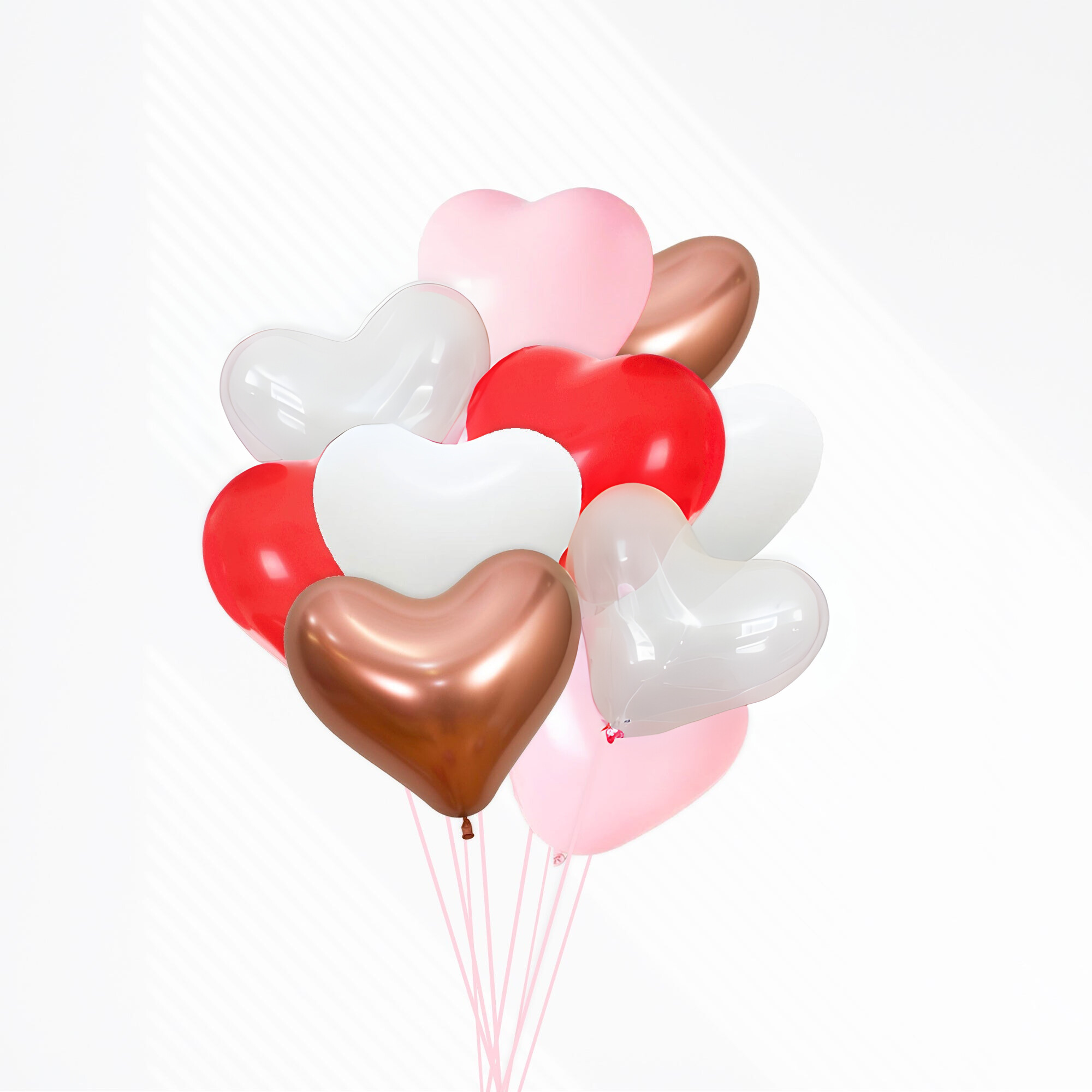 Heart Shaped Valentine S Balloon Bouquet Trophy Blooms
